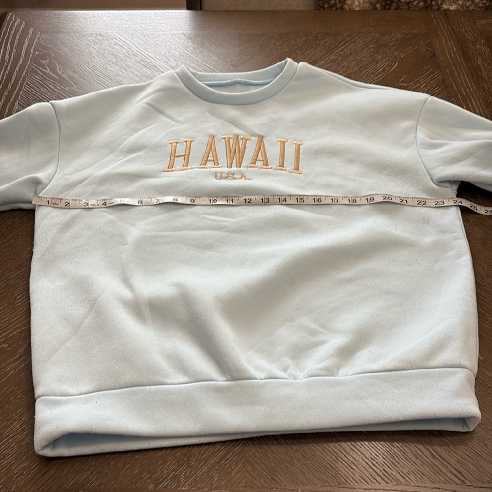 Shein blue Hawaii USA sweatshirt Size S - Picture 14 of 16